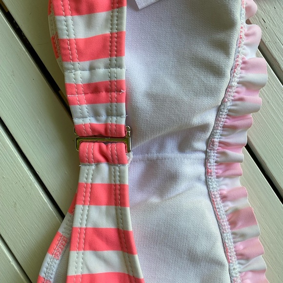 Pink and white striped two-piece Cabana swimsuit - Picture 5 of 8